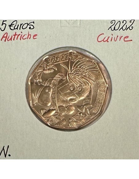 AUTRICHE - 5 EURO EN CUIVRE - 2022 // SUP (REF 1)