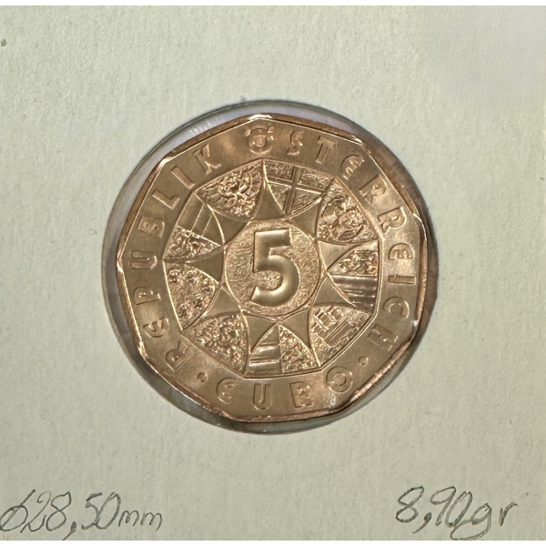 AUTRICHE - 5 EURO EN CUIVRE - 2022 //...