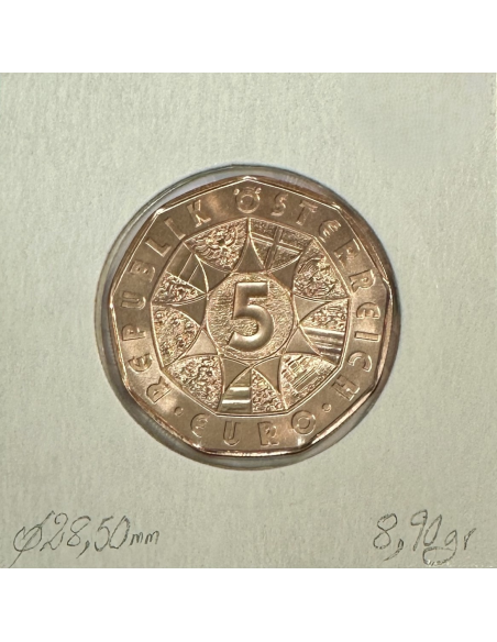 AUTRICHE - 5 EURO EN CUIVRE - 2022 // SUP (REF 2)