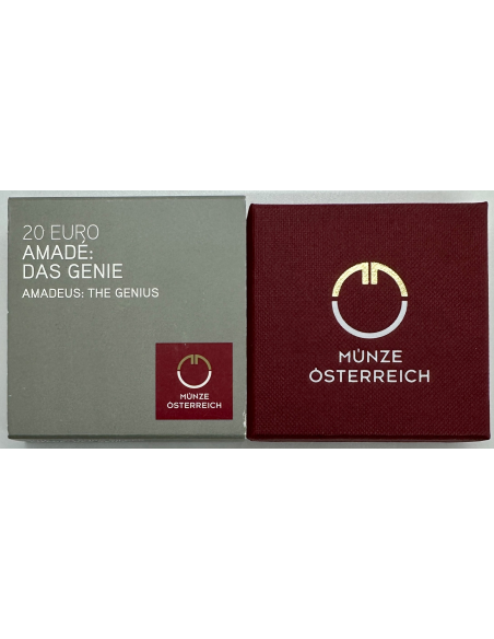 AUTRICHE - PIECE DE 20 EURO EN ARGENT BE (2016) Amadé: Das Genie
