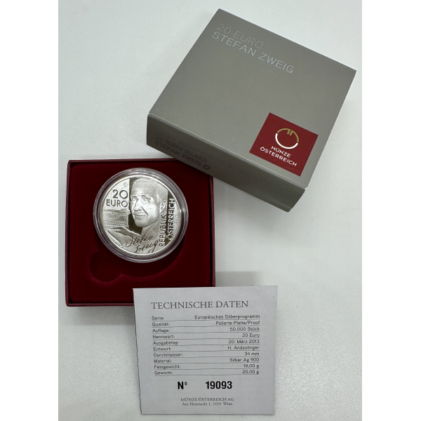 AUTRICHE - PIECE DE 20 EURO EN ARGENT...