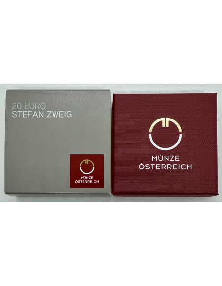 AUTRICHE - PIECE DE 20 EURO EN ARGENT BE (2013) STEFAN ZWEIG