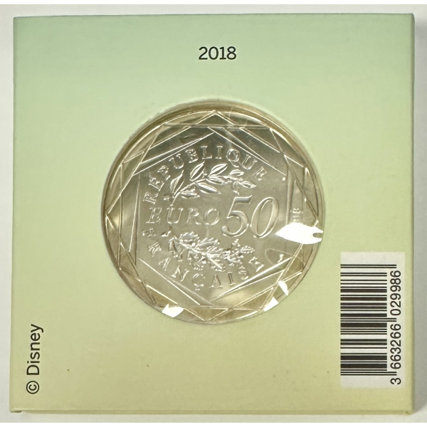 PIECE DE 50 EURO EN ARGENT (2018)...