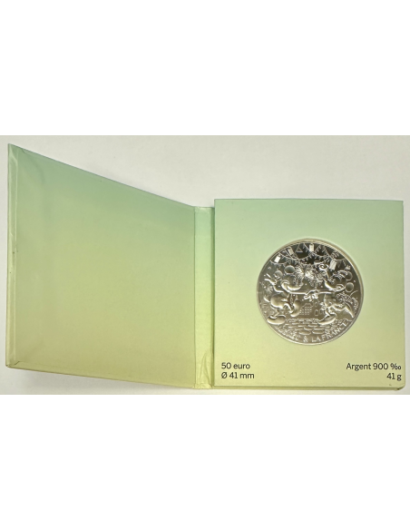 PIECE DE 50 EURO EN ARGENT (2018) MICKEY - la Monnaie de Paris (Vert)