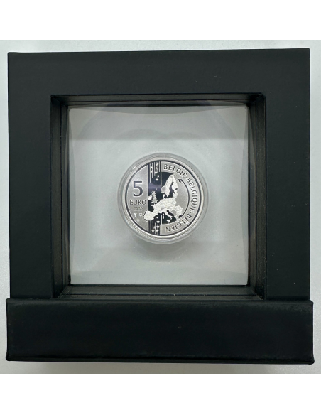 BELGIQUE - PIECE DE 5 EURO EN ARGENT BE (2020) - COFFRET BE (Train)