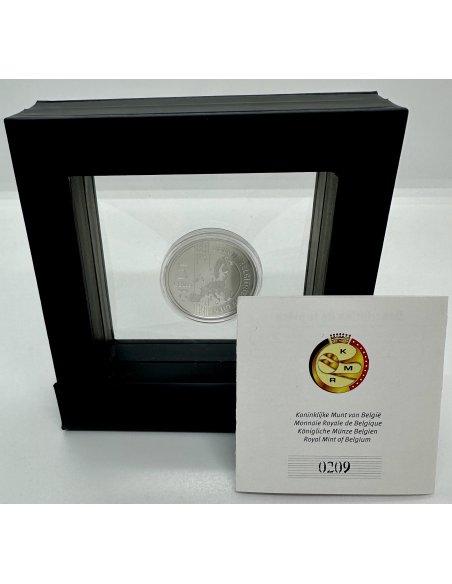 BELGIQUE - PIECE DE 5 EURO EN ARGENT BE (2020) - COFFRET BE (Train)