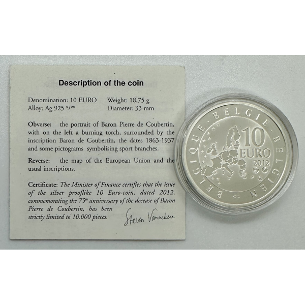 BELGIQUE - 10 EURO 2012 - Monnaie en...