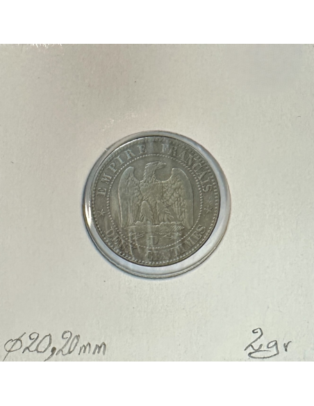 2 CENTIMES NAPOLEON III - 1855D - Pièce de monnaie en Bronze // TB