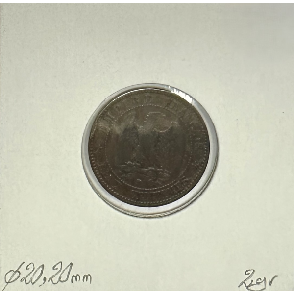 2 CENTIMES NAPOLEON III - 1854D -...