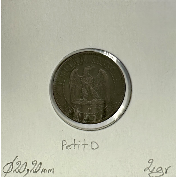 2 CENTIMES NAPOLEON III - 1853D -...