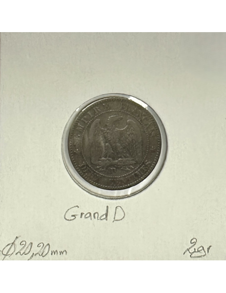 2 CENTIMES NAPOLEON III - 1853D - Pièce de monnaie en Bronze // TB