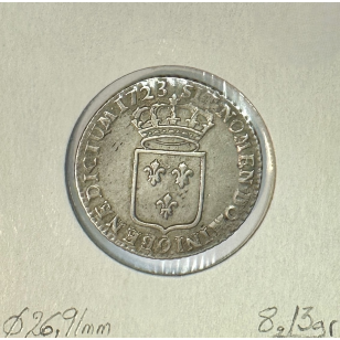 1/3 ECU de France - LOUIS XV - 1723 (9) Pièce de Monnaie... 2
