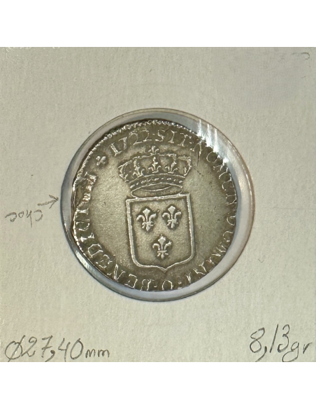 1/3 ECU de France - LOUIS XV - 1722 (O) Pièce de Monnaie en Argent // TB