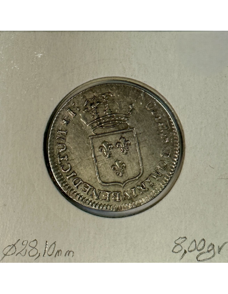 1/3 ECU de France - LOUIS XV - 1721 (A) Pièce de Monnaie en Argent // TB