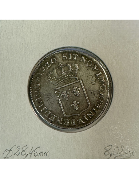 1/3 ECU de France - LOUIS XV - 1720 (A) Pièce de Monnaie en Argent // TTB