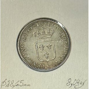 1/3 ECU de France - LOUIS XV - 1721 (P) Pièce de Monnaie... 2