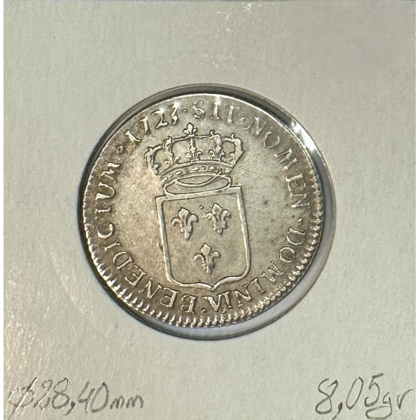 1/3 ECU de France - LOUIS XV - 1723...