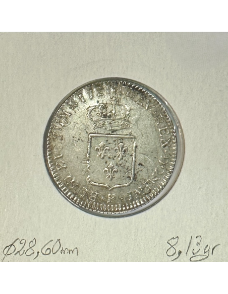 1/3 ECU de France - LOUIS XV - 1721 (P) Monnaie en Argent // Variété