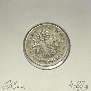 ESPAGNE - 1 PESETA 1889 - Pièce de Monnaie en Argent //... 2