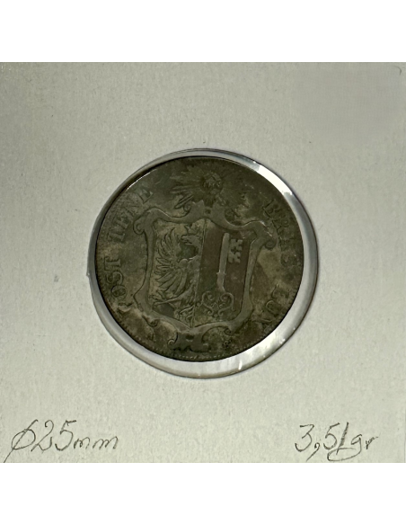 SUISSE CANTON GENEVE - 25 Centimes 1847 - Pièce de Monnaie en Billon // TB