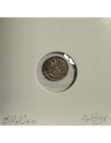 ROYAUME-UNI / GRANDE BRETAGNE (1 PENNY 1845) Monnaie en Argent // Qualité : TTB