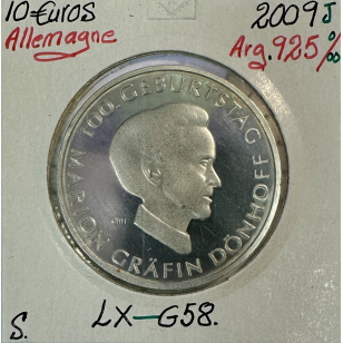 ALLEMAGNE - 10 EURO 2009J - Pièce de monnaie en argent //...