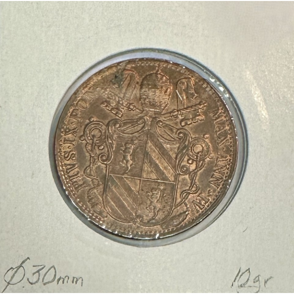 VATICAN - 1 BAIOCCO 1849 IV R -...