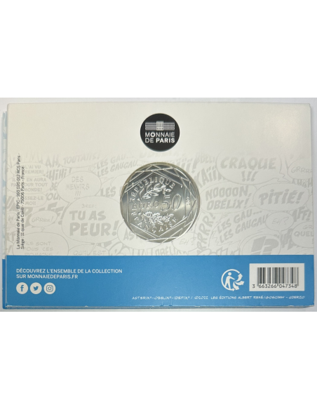France - 50 Euro 2022 - Monnaie Colorisée en Argent // ASTERIX AMITIE