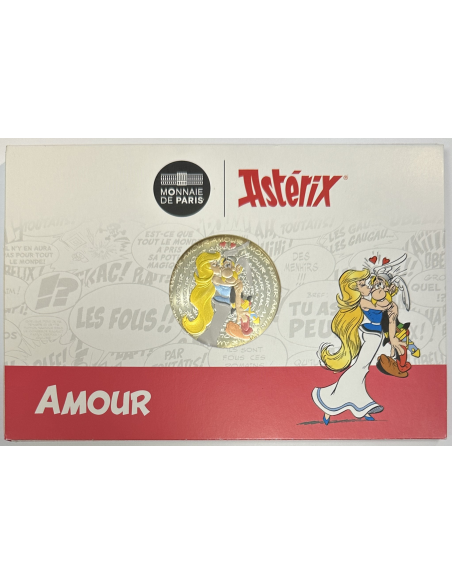 France - 50 Euro 2022 - Monnaie Colorisée en Argent // ASTERIX AMOUR