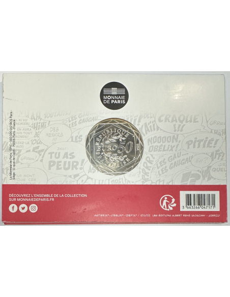 France - 50 Euro 2022 - Monnaie Colorisée en Argent // ASTERIX AMOUR