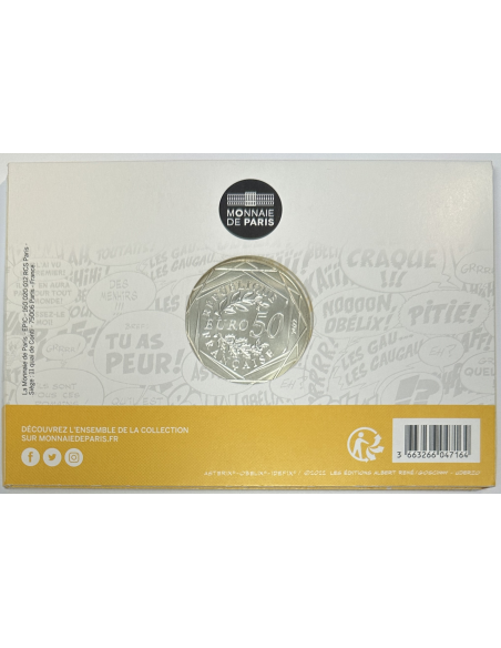 France - 50 Euro 2022 - Monnaie Colorisée en Argent // ASTERIX SUCCES