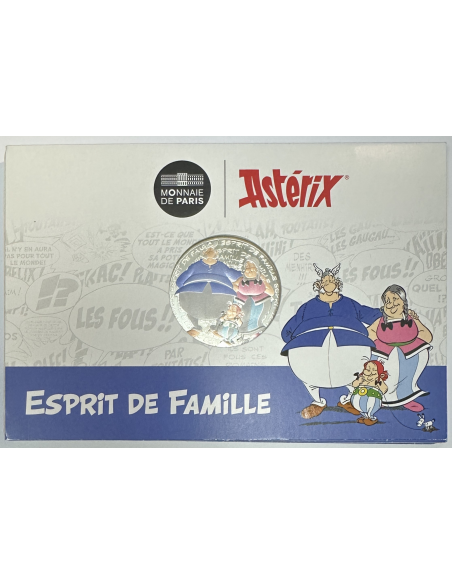 France - 50 Euro 2022 - Monnaie Colorisée en Argent // ASTERIX FAMILLE