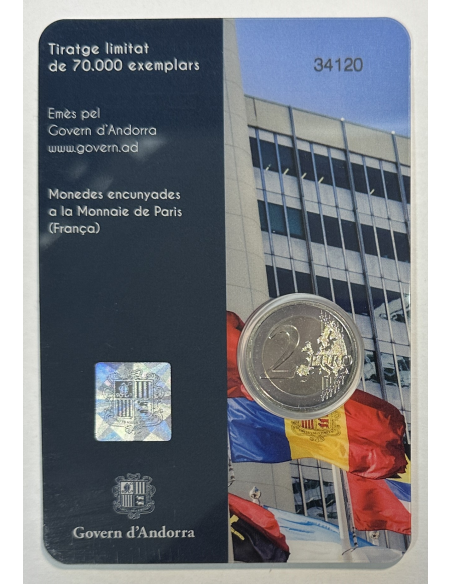 ANDORRE - 2 Euro Commémorative 2023 (Adhésion aux Nations Unies) Qualité : BU