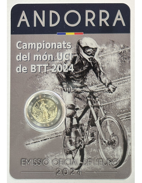 ANDORRE - 2 Euro Commémorative 2024 (Championnats du monde de VTT) Qualité : BU