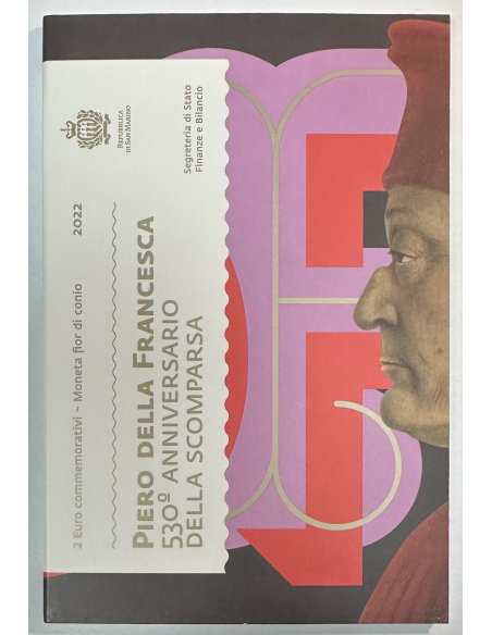 SAINT-MARIN - 2 Euro commémorative 2022 - PIERO DELLA FRANCESCA // COFFRET BU