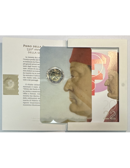 SAINT-MARIN - 2 Euro commémorative 2022 - PIERO DELLA FRANCESCA // COFFRET BU