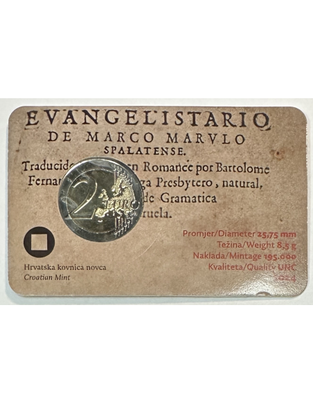 CROATIE - 2 EURO 2024  - Marko Marulic // COIN CARD
