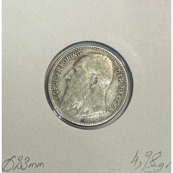 BELGIQUE - 1 FRANC 1904 - Monnaie en...