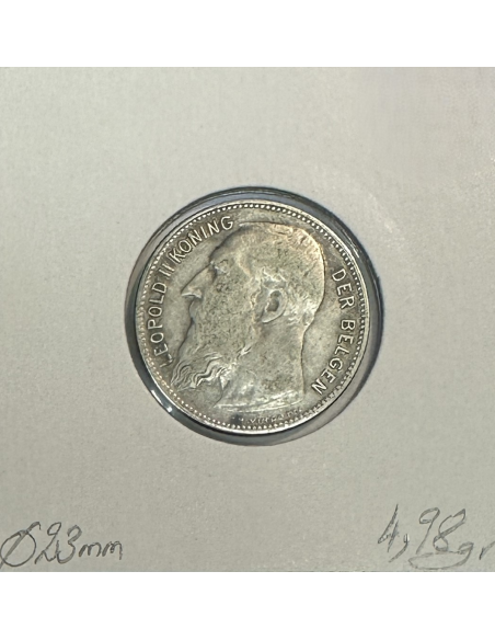 BELGIQUE - 1 FRANC 1904 - Monnaie en Argent // Qualité : TTB (LEGENDE : BELGE)