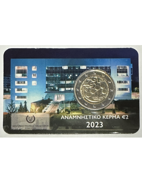 CHYPRE - 2 EURO (2023) BANQUE CENTRALE // COIN CARD