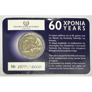 CHYPRE - 2 EURO (2023) BANQUE CENTRALE // COIN CARD 2