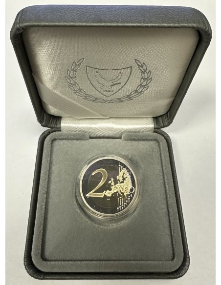 CHYPRE - 2 Euro commémorative 2015 - UNION EUROPEENNE // Coffret BE