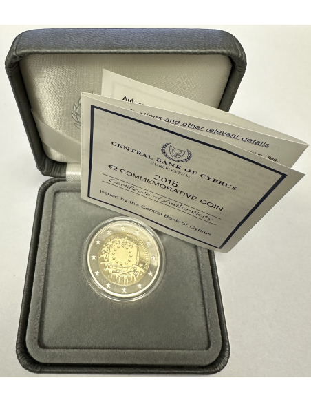 CHYPRE - 2 Euro commémorative 2015 - UNION EUROPEENNE // Coffret BE