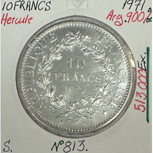 10 FRANCS HERCULE - 1971 - Pièce de monnaie en Argent //...