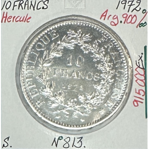 10 FRANCS HERCULE - 1972 - Pièce de monnaie en Argent //...