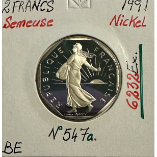 2 FRANCS SEMEUSE - 1991 - Pièce de Monnaie en Nickel // BE