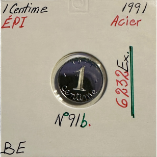 1 CENTIME EPI - 1991 - Pièce de monnaie en Acier //...