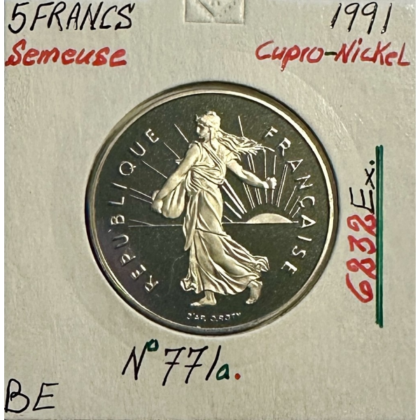 5 FRANCS SEMEUSE - 1991 - Pièce de...