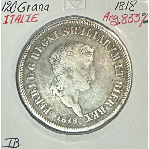 ITALIE - 120 GRANA 1818 - Pièce de Monnaie en Argent //...