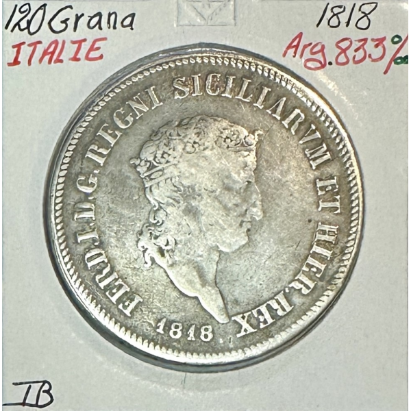 ITALIE - 120 GRANA 1818 - Pièce de...